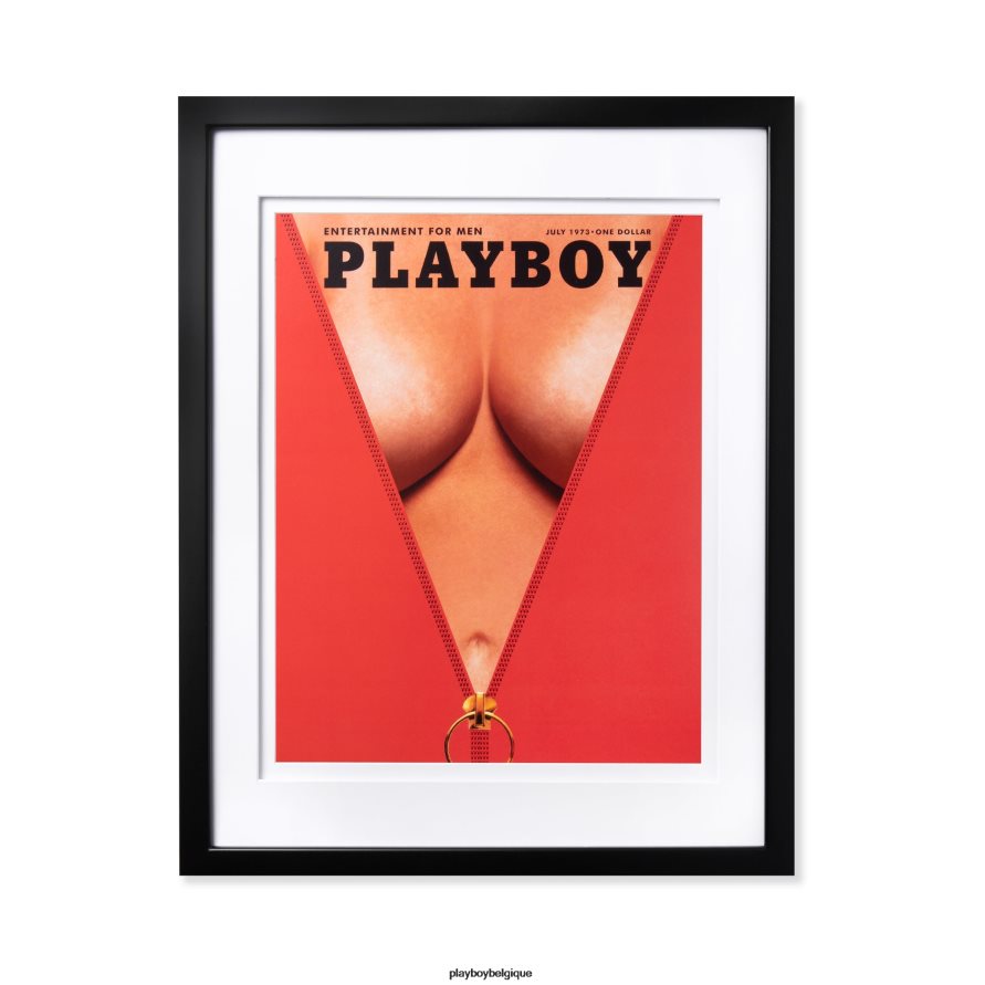 couverture de juillet 1973, impression encadrée Playboy accessoire cadre blanc unisexe 224ZVZ909