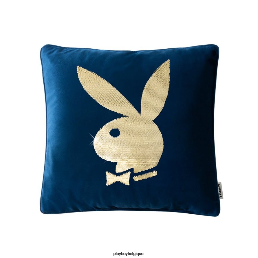 oreiller à paillettes tête de lapin Playboy accessoire bleu unisexe 224ZVZ897