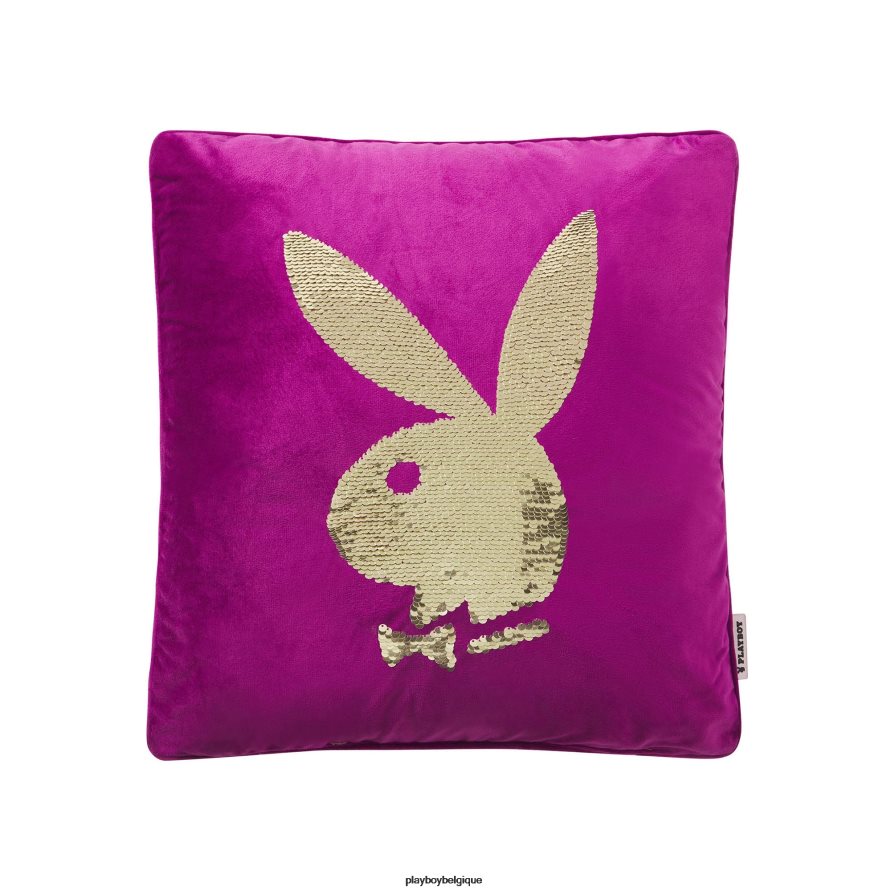 oreiller à paillettes tête de lapin Playboy accessoire violet unisexe 224ZVZ895