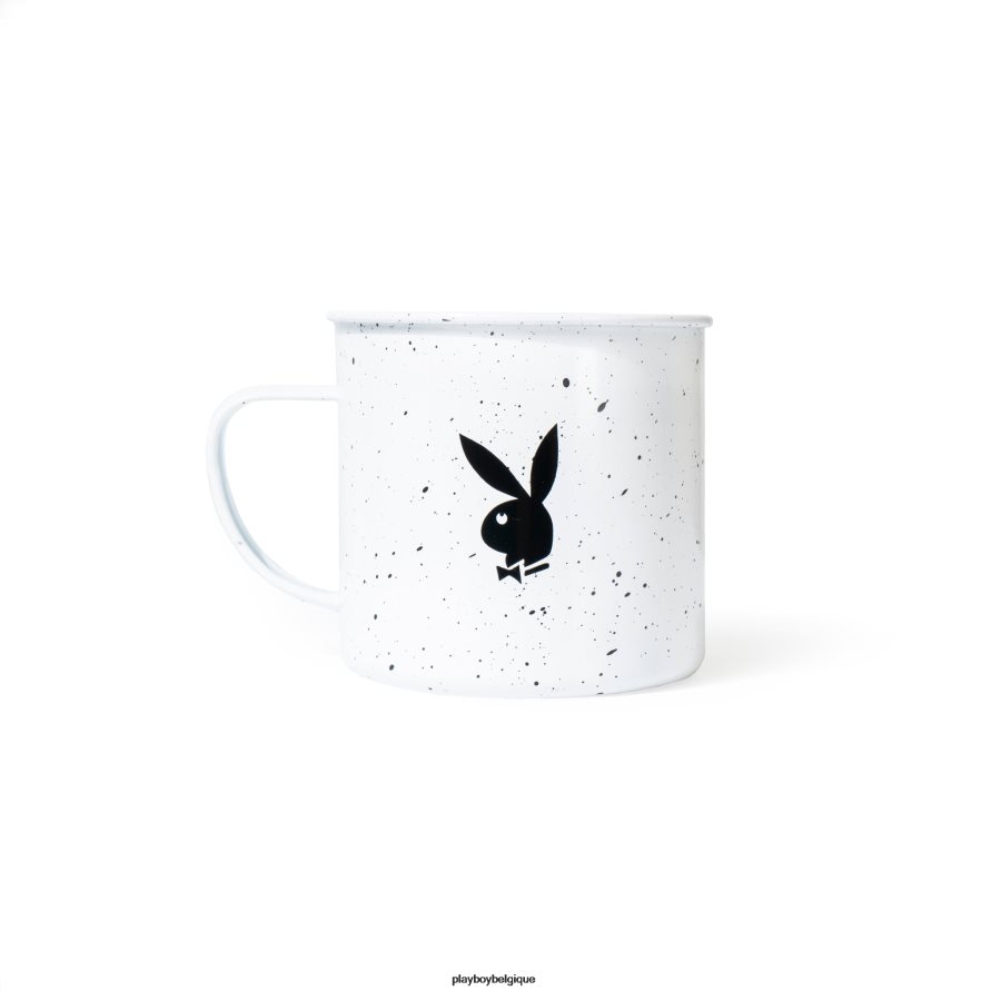 tasse de camp en émail Playboy accessoire blanc unisexe 224ZVZ902
