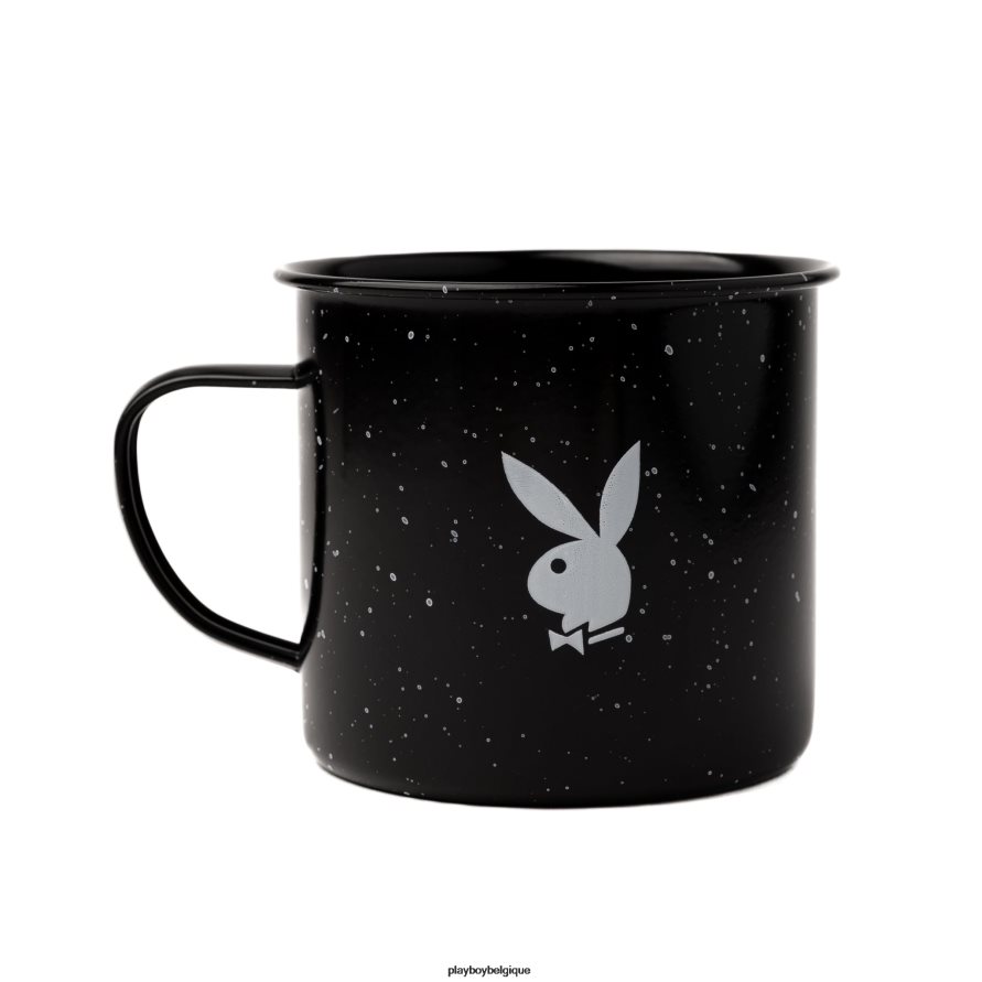 tasse de camp en émail Playboy accessoire noir unisexe 224ZVZ904