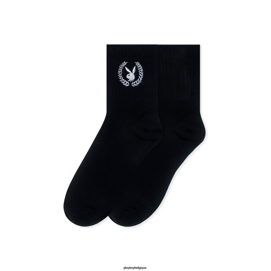 chaussettes feuille de laurier Playboy accessoire noir femmes 224ZVZ1599
