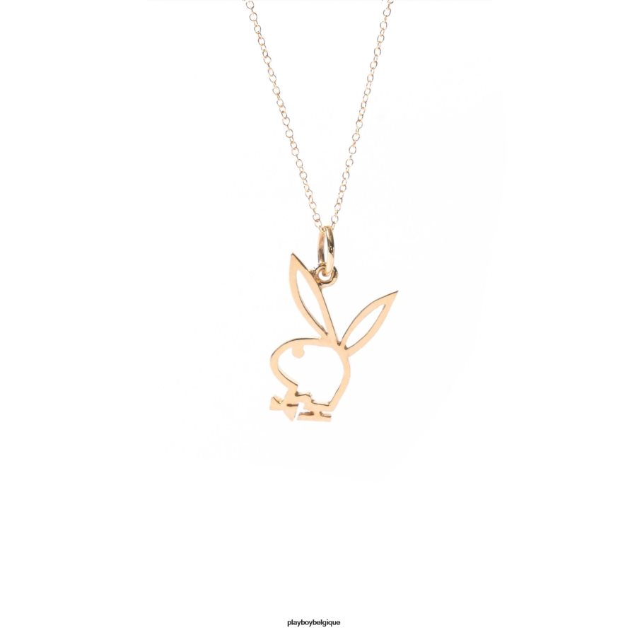 collier compagnon de jeu tête de lapin Playboy accessoire Or 14 carats femmes 224ZVZ1649