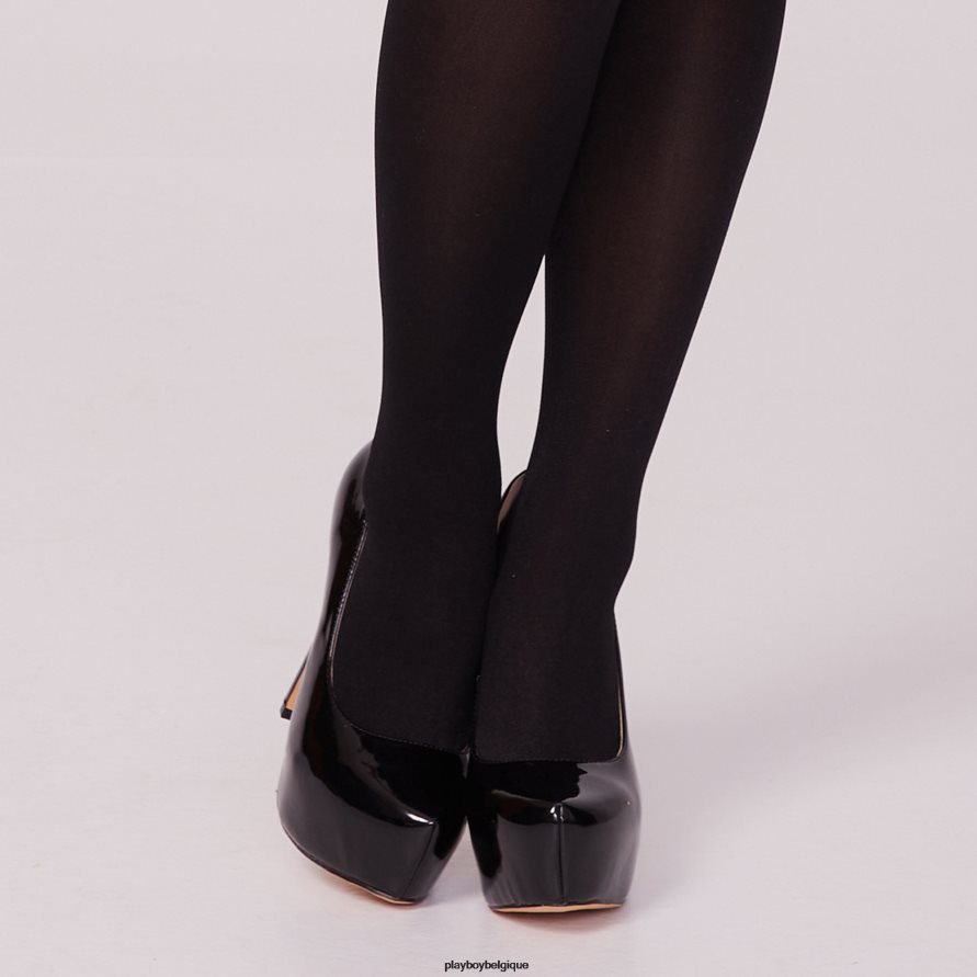 costume de lapin à talons aiguilles Playboy chaussure noir femmes 224ZVZ1606