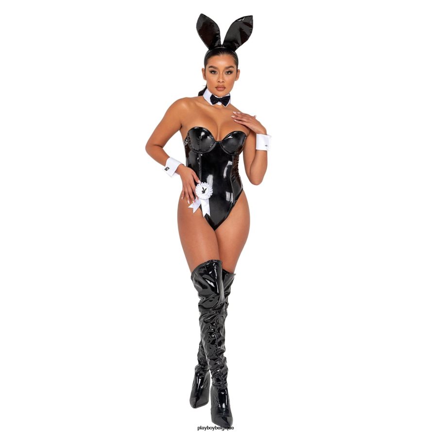 ensemble lapin séductrice Playboy vêtements noir femmes 224ZVZ1353