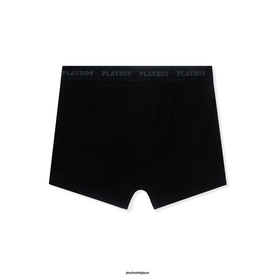 culotte boxer Playboy vêtements noir femmes 224ZVZ1534