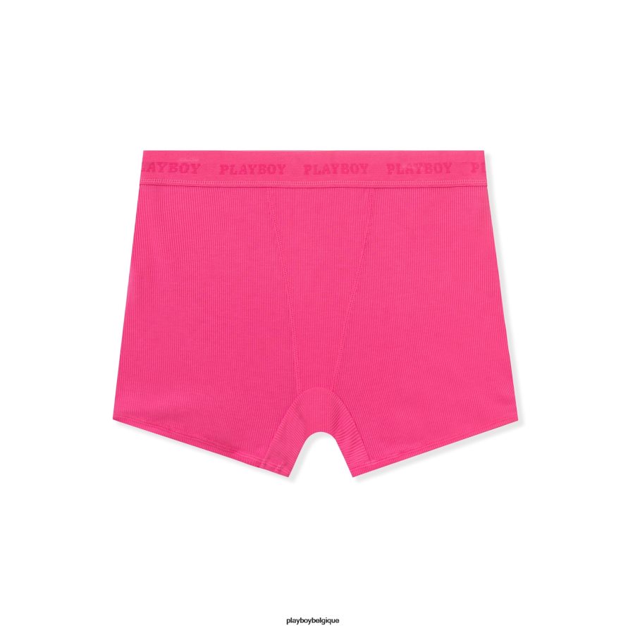 culotte boxer Playboy vêtements rose femmes 224ZVZ1535