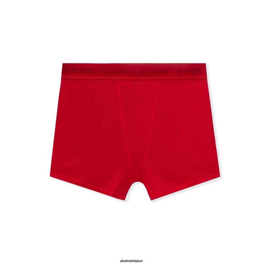 culotte boxer Playboy vêtements rouge femmes 224ZVZ1536