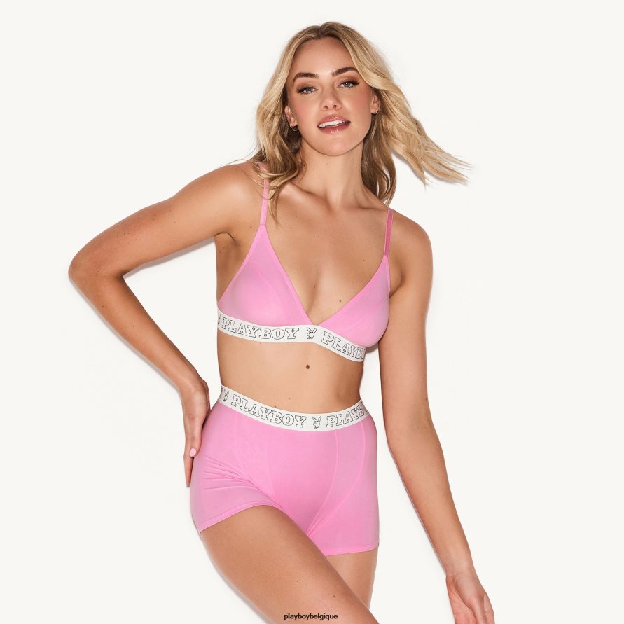 le boxer modal les essentiels Playboy vêtements rose femmes 224ZVZ1426
