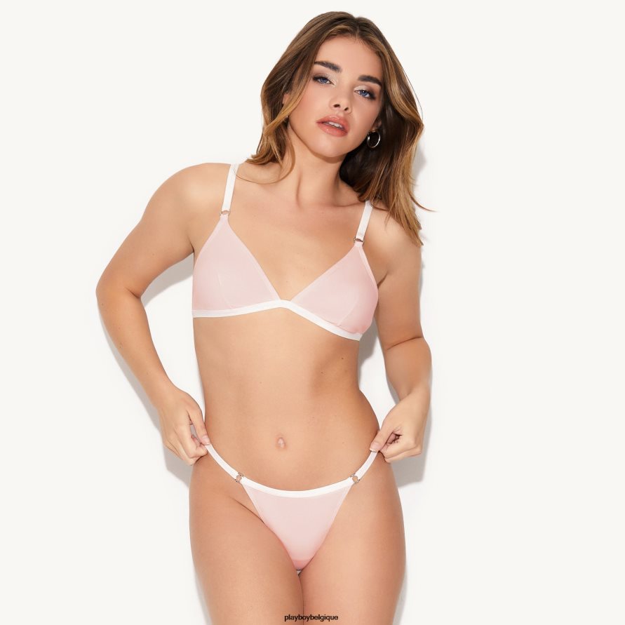le string basique Playboy vêtements rose femmes 224ZVZ1471