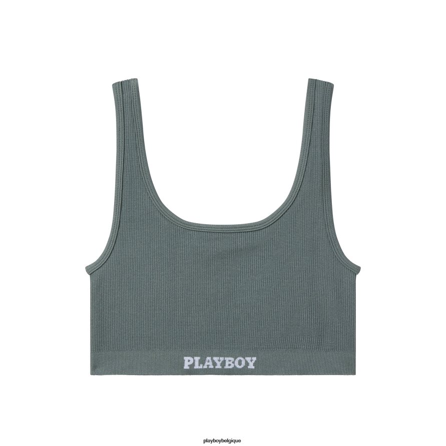 soutien-gorge de sport Playboy vêtements armée verte femmes 224ZVZ1549