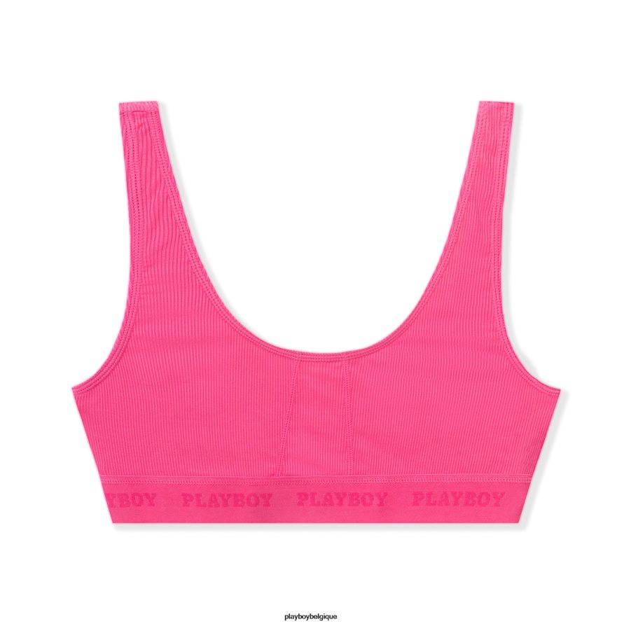 soutien-gorge de sport Playboy vêtements rose femmes 224ZVZ1543