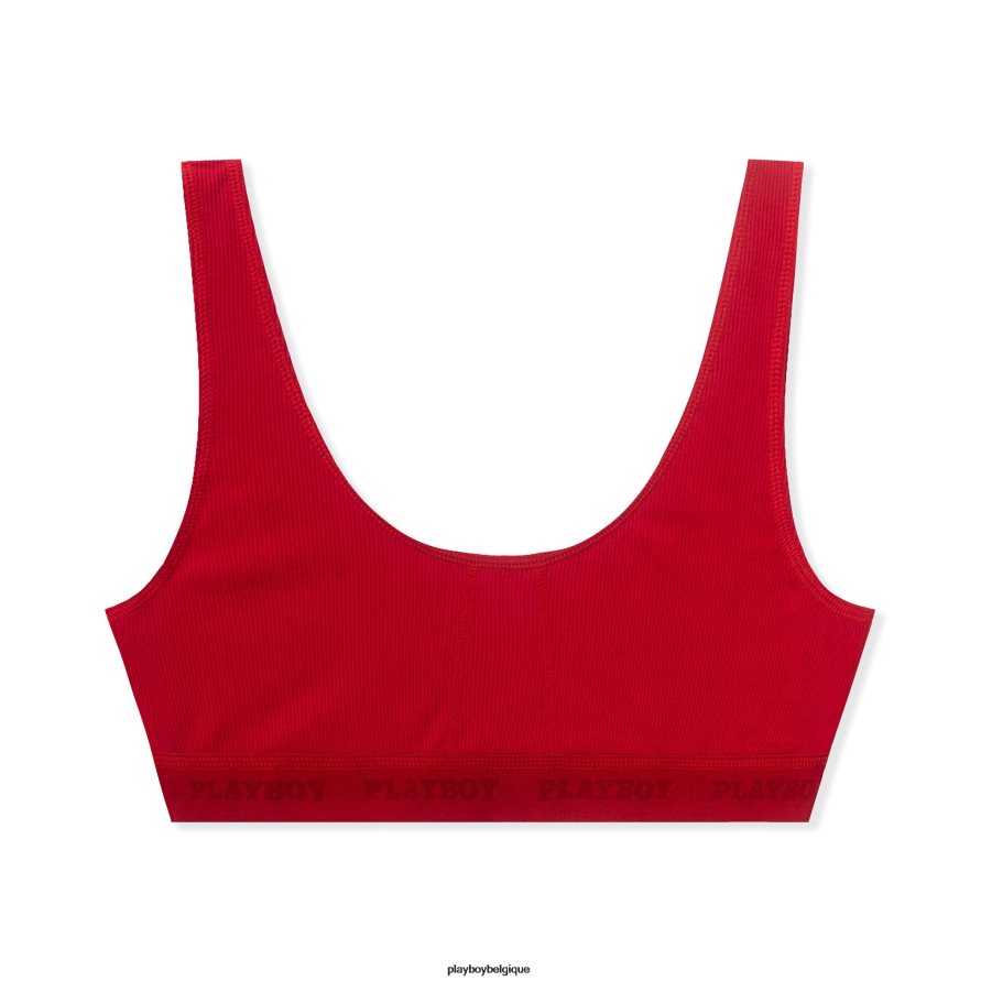 soutien-gorge de sport Playboy vêtements rouge femmes 224ZVZ1544