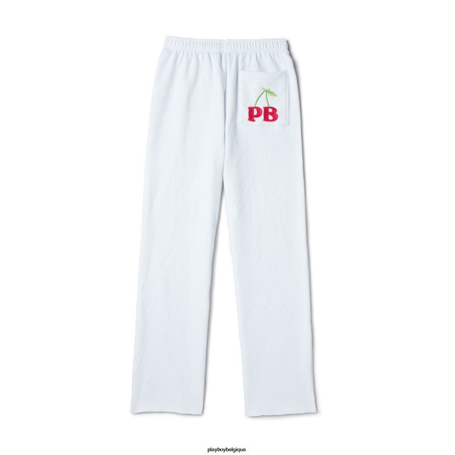 pantalon de survêtement large cerise Playboy vêtements blanc brillant femmes 224ZVZ1174