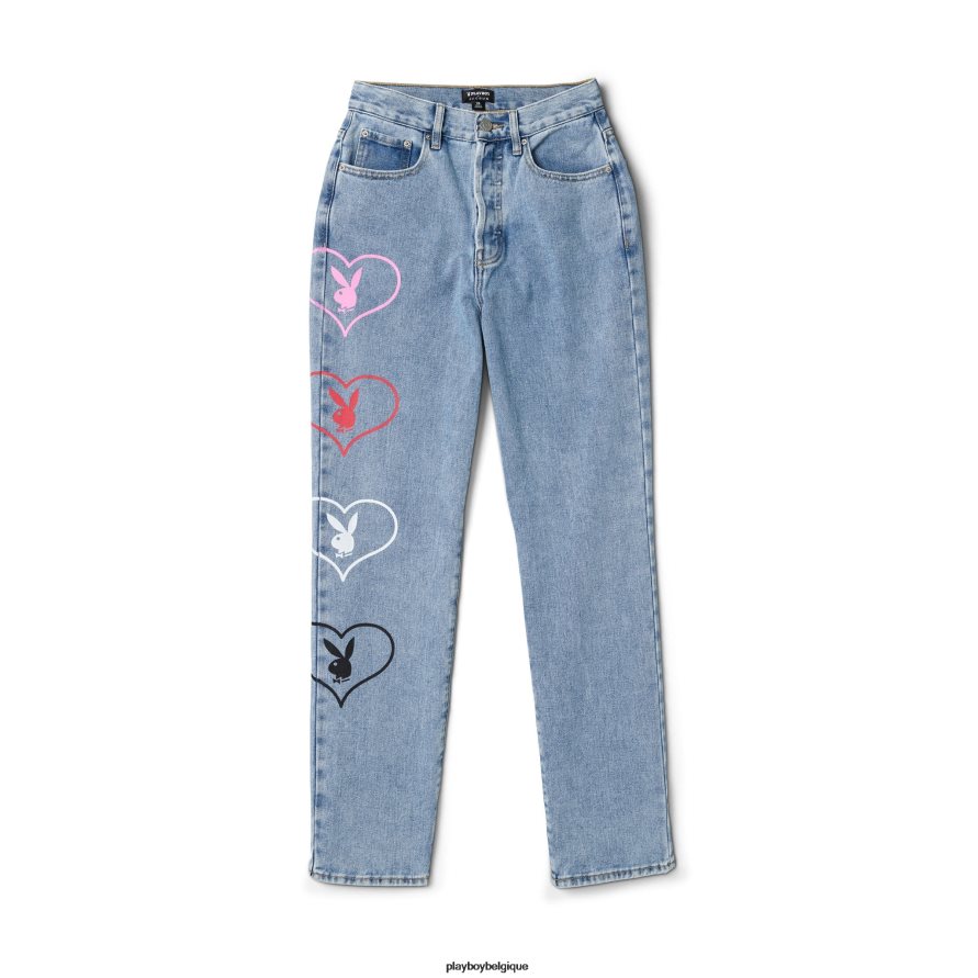 pantalon en jean baggy coeur de lapin amore Playboy vêtements original femmes 224ZVZ1179