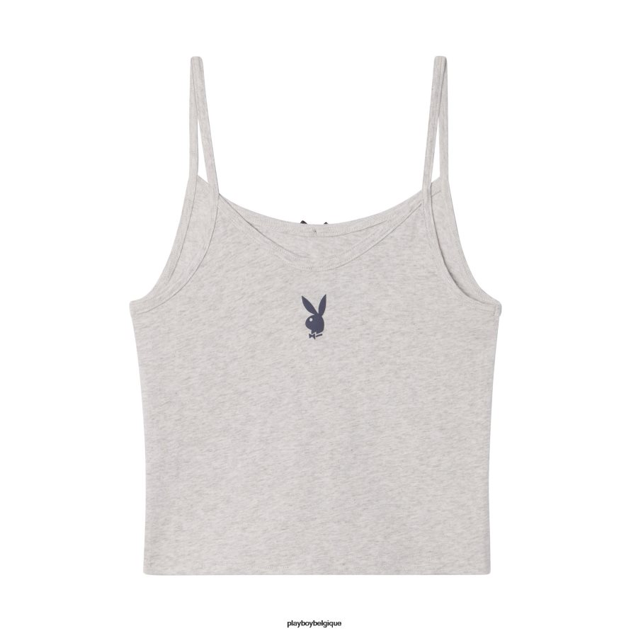 camisole à nœud lapin Playboy vêtements gris chiné femmes 224ZVZ924