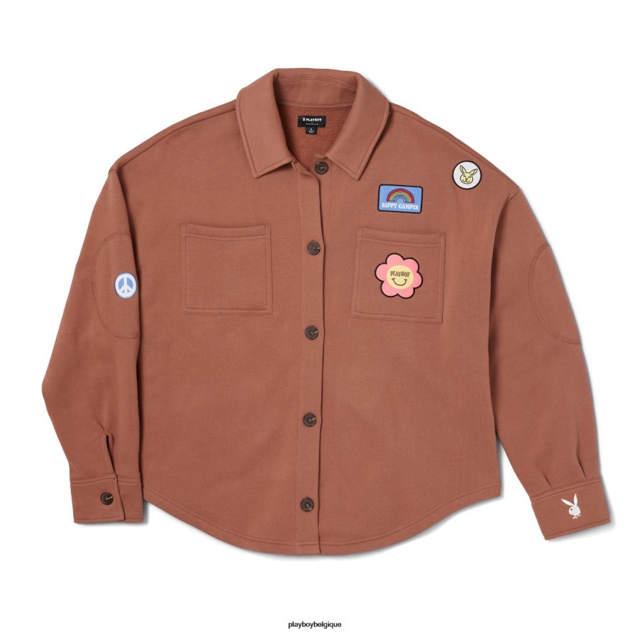 chemise boutonnée camp Playboy vêtements gland femmes 224ZVZ991