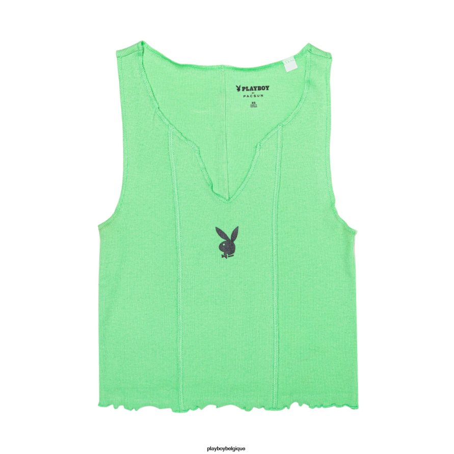 débardeur bricolage Playboy vêtements vert pastel femmes 224ZVZ1049
