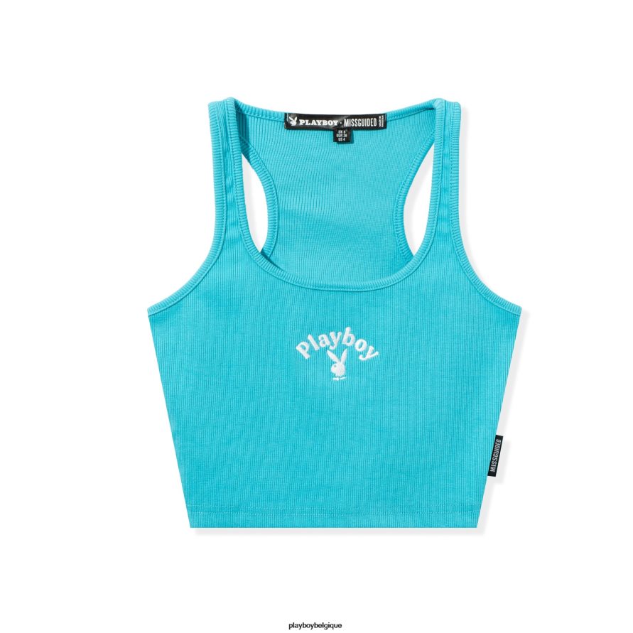 débardeur court classique Playboy vêtements bleu femmes 224ZVZ1036
