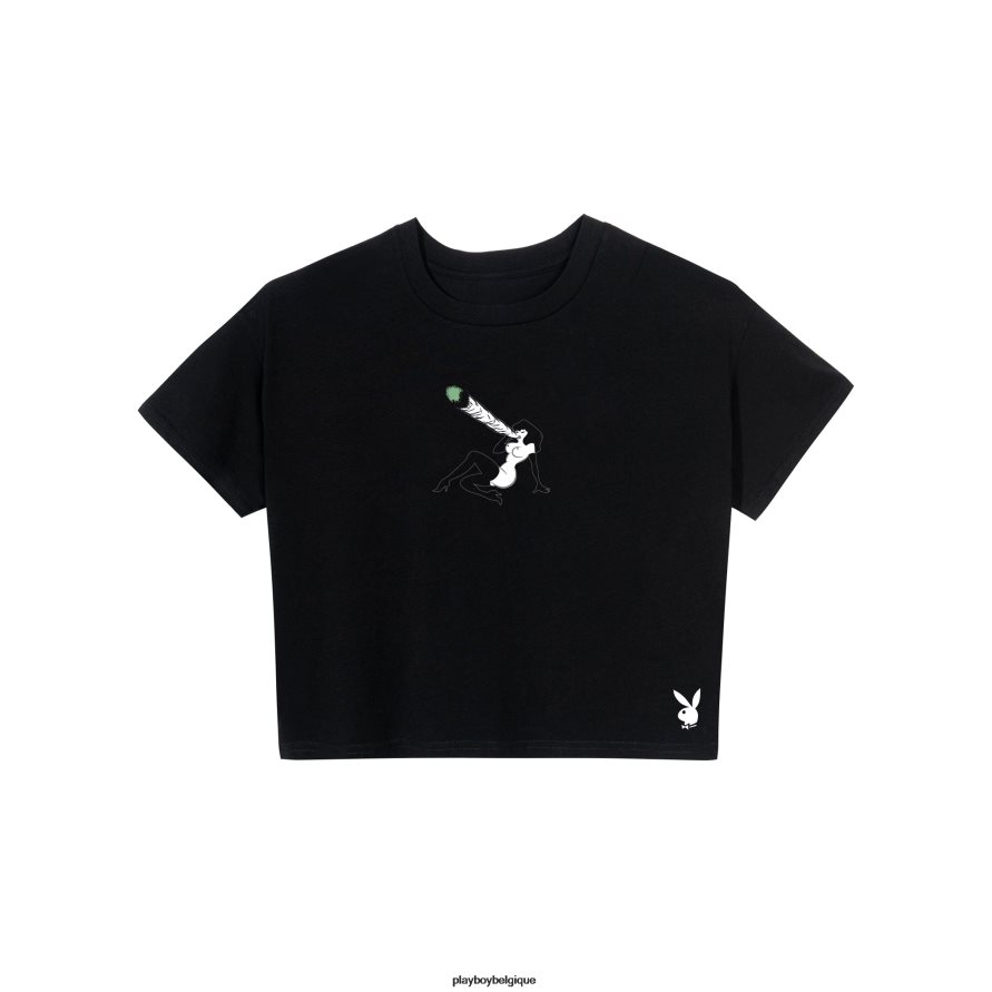 inspirez le t-shirt bébé femlin Playboy vêtements noir femmes 224ZVZ941