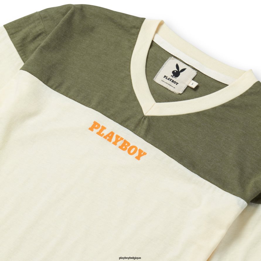 maillot col v camp 1/2 manches longues Playboy vêtements original femmes 224ZVZ1043