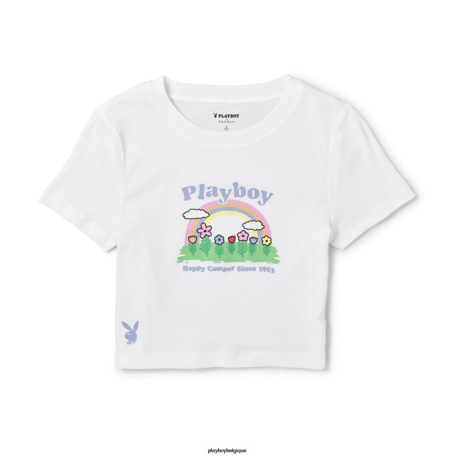 t-shirt bébé arc-en-ciel Playboy vêtements étoile blanche femmes 224ZVZ1021