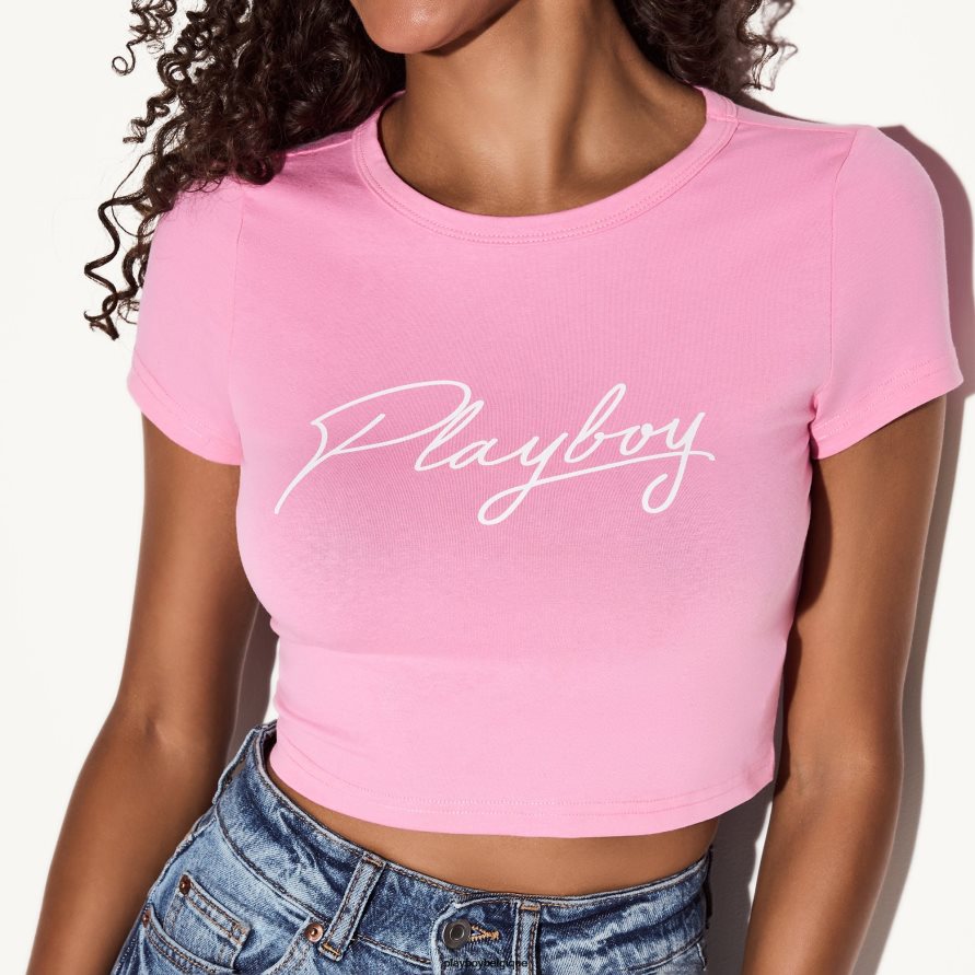 t-shirt bébé bubblegum Playboy vêtements rose femmes 224ZVZ1059
