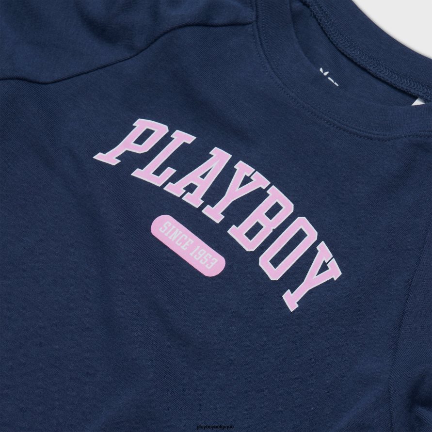 t-shirt bébé raglan Playboy vêtements marine femmes 224ZVZ971