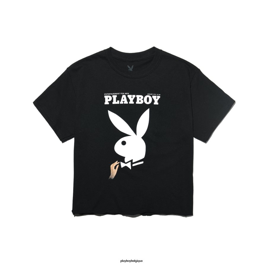 t-shirt court de couverture de janvier 1974 Playboy vêtements original femmes 224ZVZ967