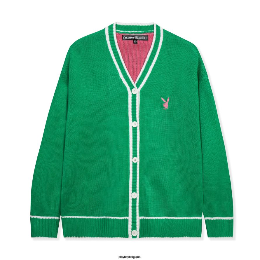 cardigan de grillon Playboy vêtements vert femmes 224ZVZ1101