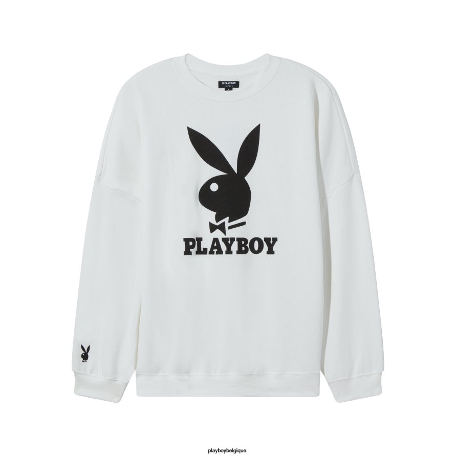 col rond classique Playboy vêtements Alyssum blanc femmes 224ZVZ1079
