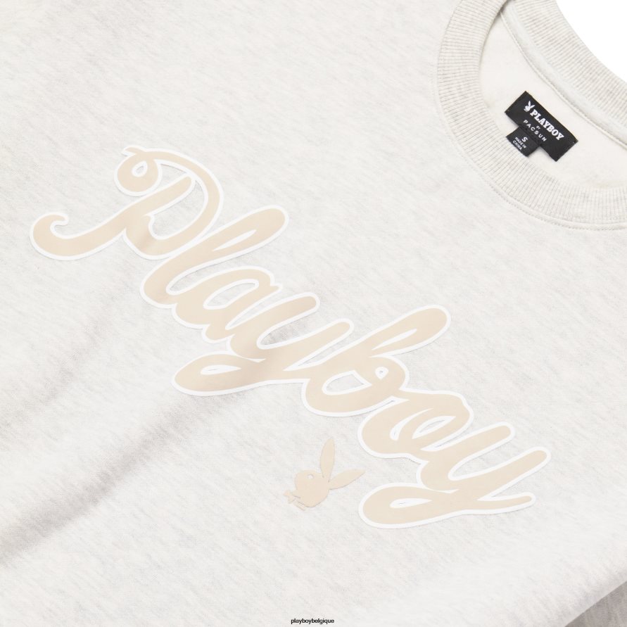 col rond panoramique Playboy vêtements flocons d'avoine chinés femmes 224ZVZ1155