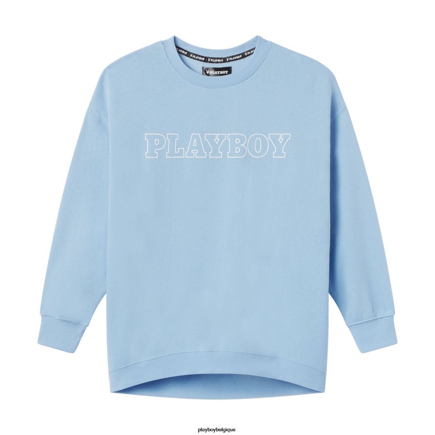 col rond tête de mât Playboy vêtements bleu femmes 224ZVZ1109