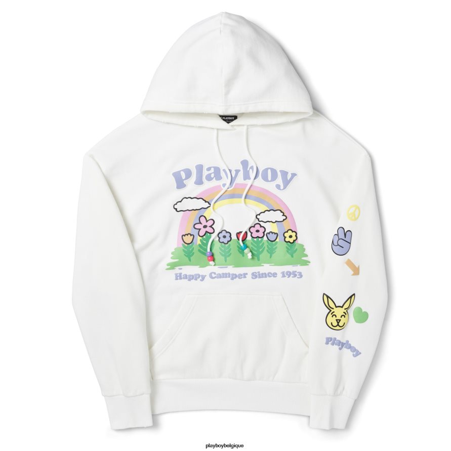 sweat à capuche arc-en-ciel perlé Playboy vêtements étoile blanche femmes 224ZVZ1113