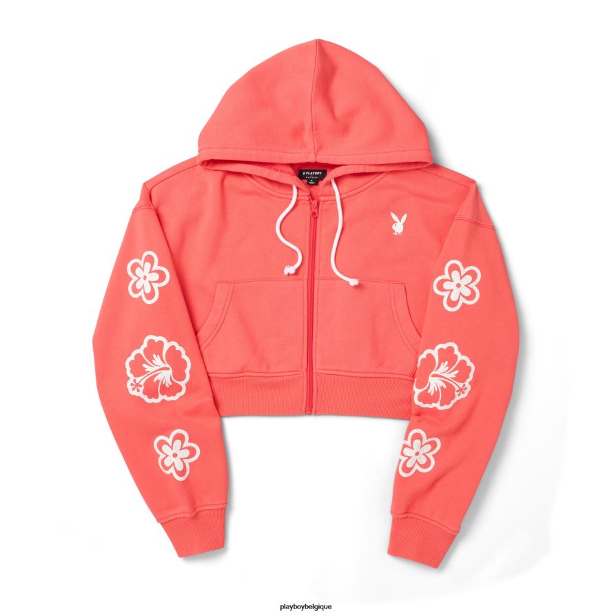 sweat à capuche court Riptide Playboy vêtements Cayenne femmes 224ZVZ1099