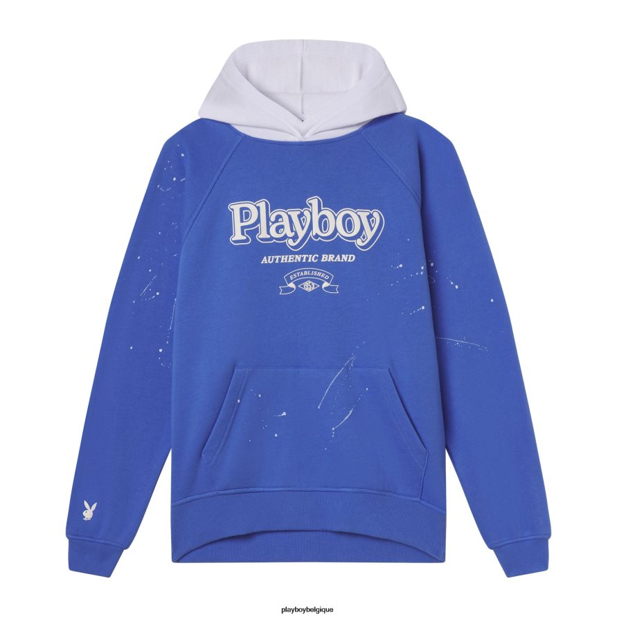 sweat à capuche glacé Playboy vêtements bleu femmes 224ZVZ1142