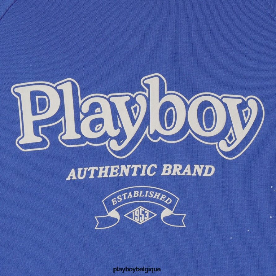 sweat à capuche glacé Playboy vêtements bleu femmes 224ZVZ1142