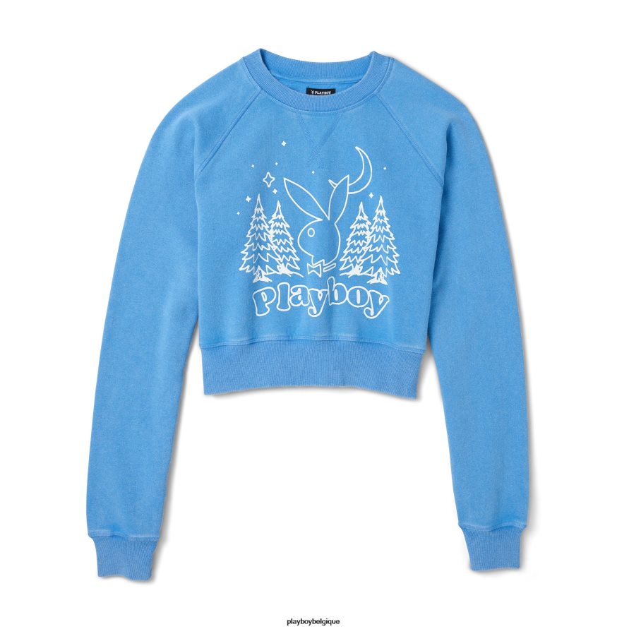 sweat-shirt à col rond raglan vintage Playboy vêtements original femmes 224ZVZ1086