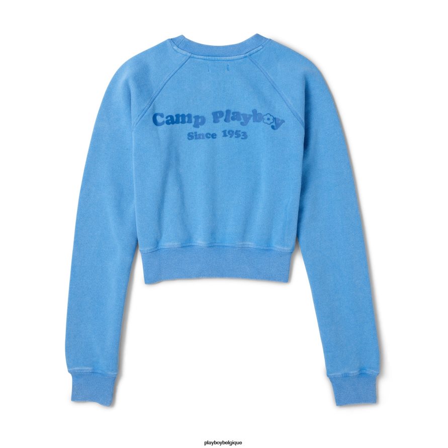 sweat-shirt à col rond raglan vintage Playboy vêtements original femmes 224ZVZ1086