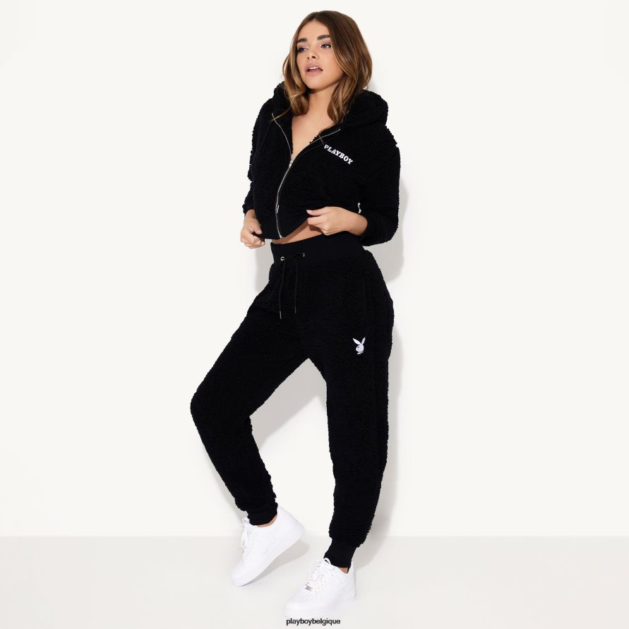 jogger sherpa Playboy vêtements noir femmes 224ZVZ1208