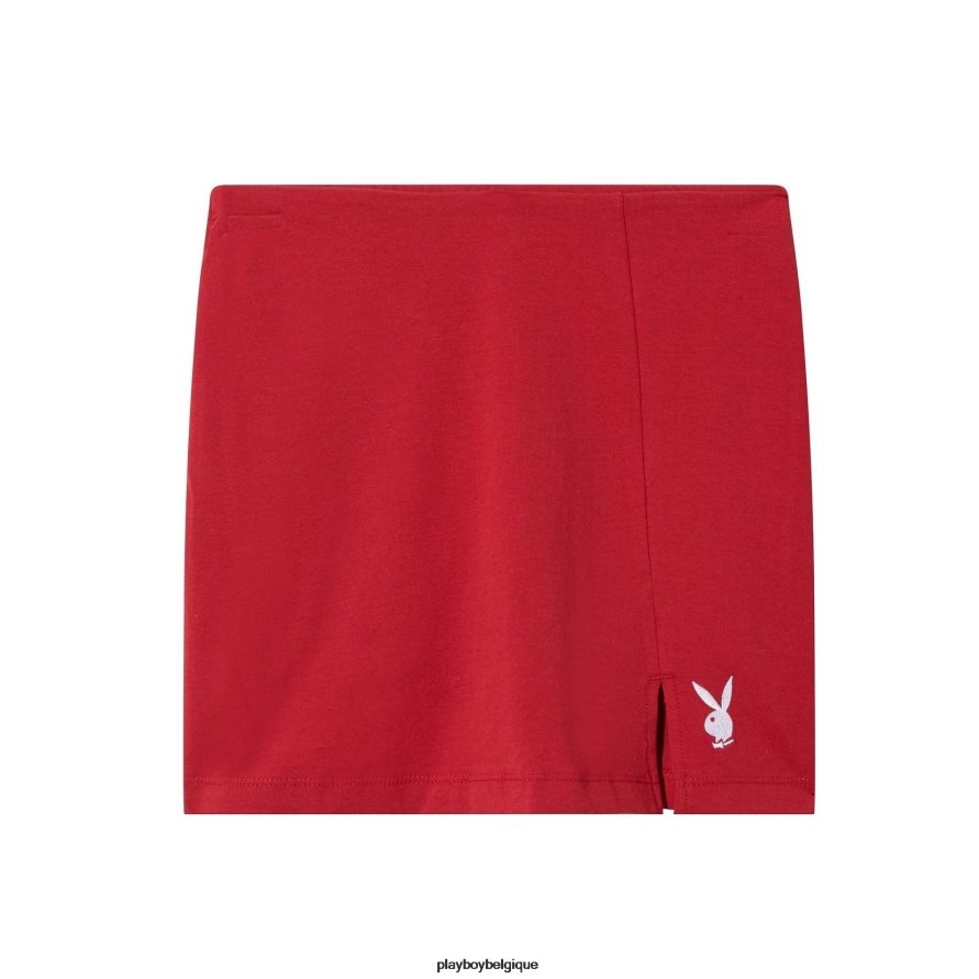 jupe fendue Playboy vêtements rouge femmes 224ZVZ1227