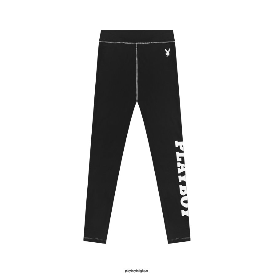 legging actif de marque Playboy vêtements noir femmes 224ZVZ1333