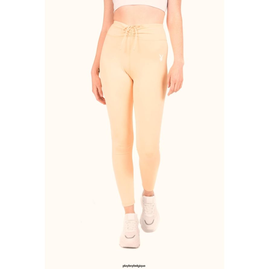 legging actif à taille froncée Playboy vêtements orange femmes 224ZVZ1325