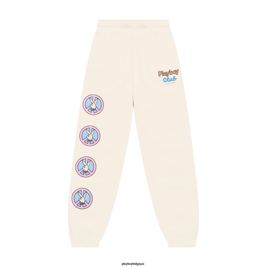 pantalon de survêtement smile club Playboy vêtements blanc d'os femmes 224ZVZ1213