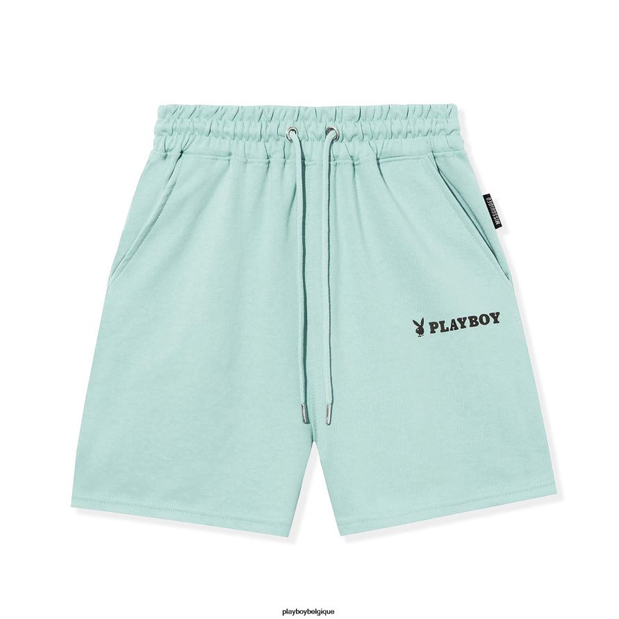 short boyfriend à logo Playboy vêtements menthe femmes 224ZVZ1243