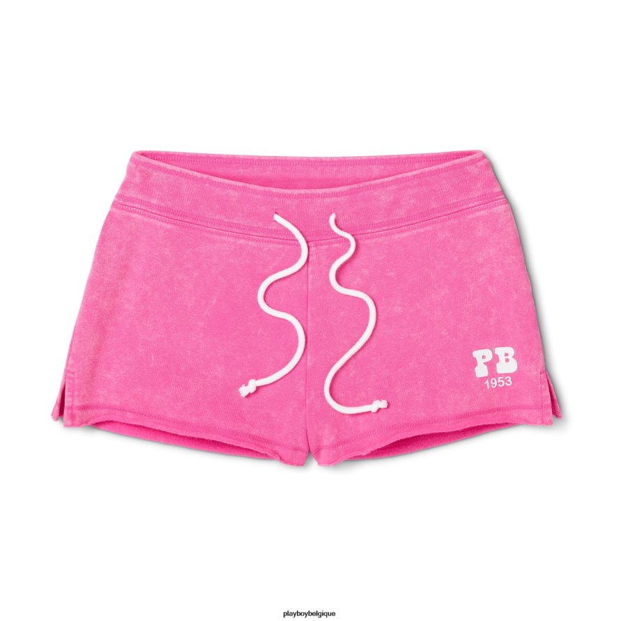 short de plage Playboy vêtements rose brillant femmes 224ZVZ1304
