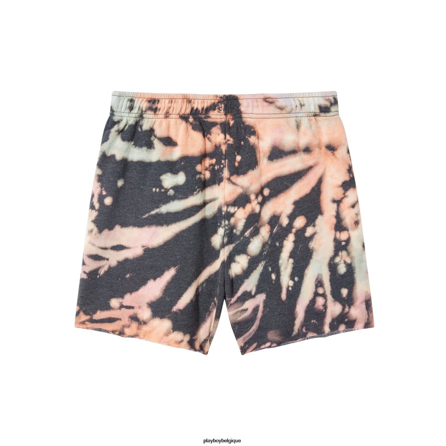 short de survêtement grunge tie-dye Playboy vêtements lever du soleil femmes 224ZVZ1257