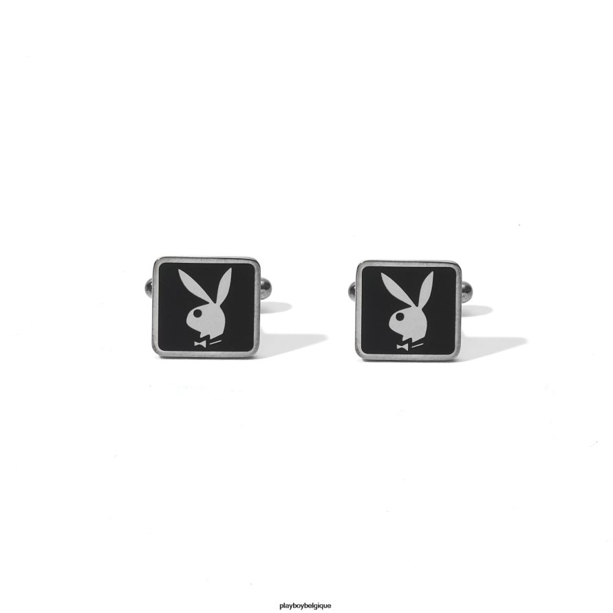 boutons de manchette tête de lapin Playboy accessoire argent Hommes 224ZVZ825