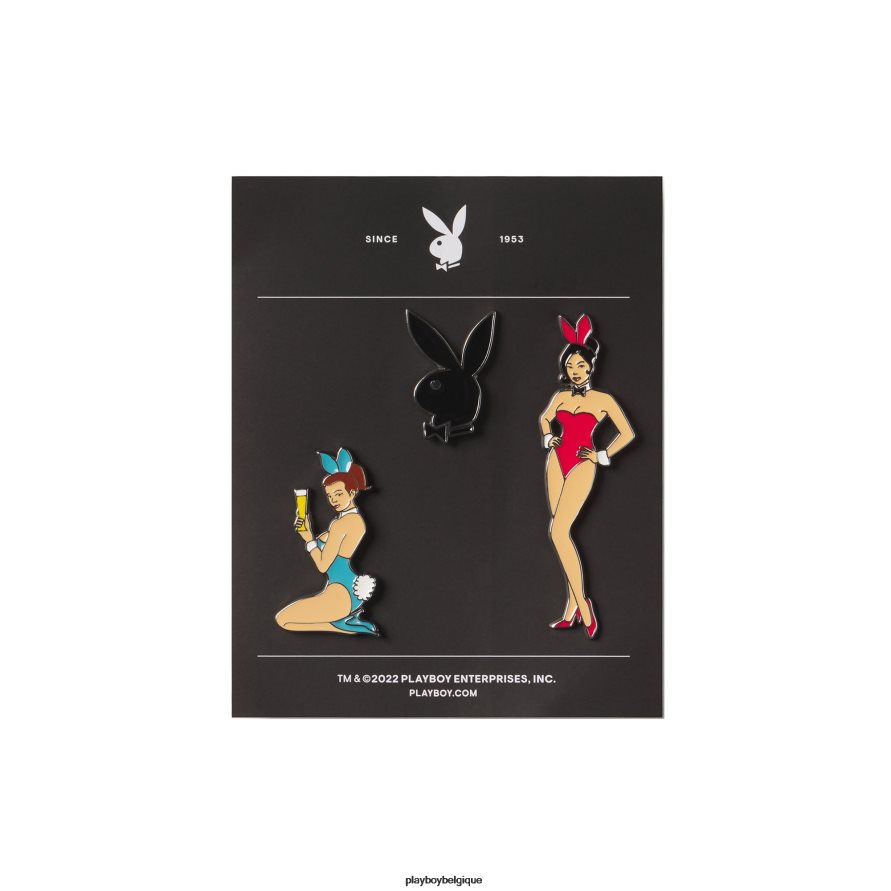pack d’épingles en émail lapin classique Playboy accessoire original Hommes 224ZVZ821