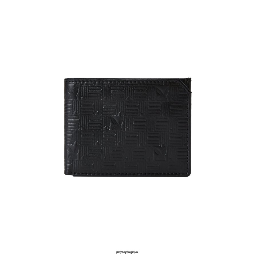 portefeuille pliable mince en relief Playboy accessoire noir Hommes 224ZVZ840